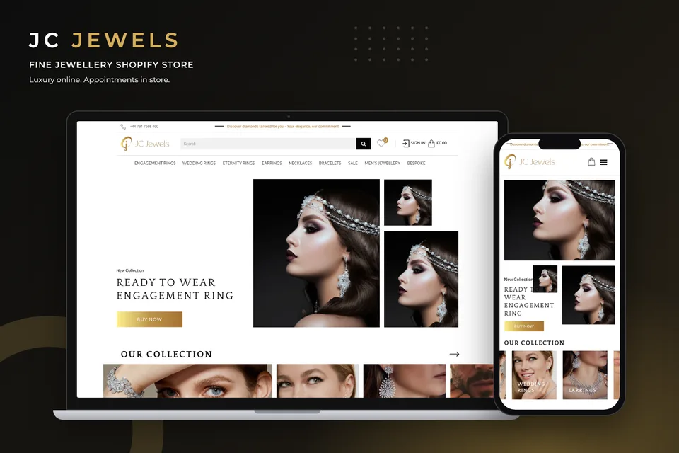 How We Built a Luxury Shopify Jewellery Store with Appointment Booking for JC Jewels